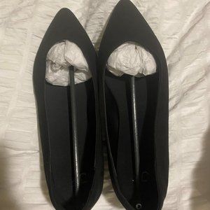 JustFab Black Flats